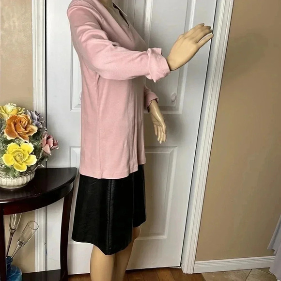 DOLCEZZA MONTREAL L pink long sleeve sweater with boat round neck, super soft. - Picture 12 of 13